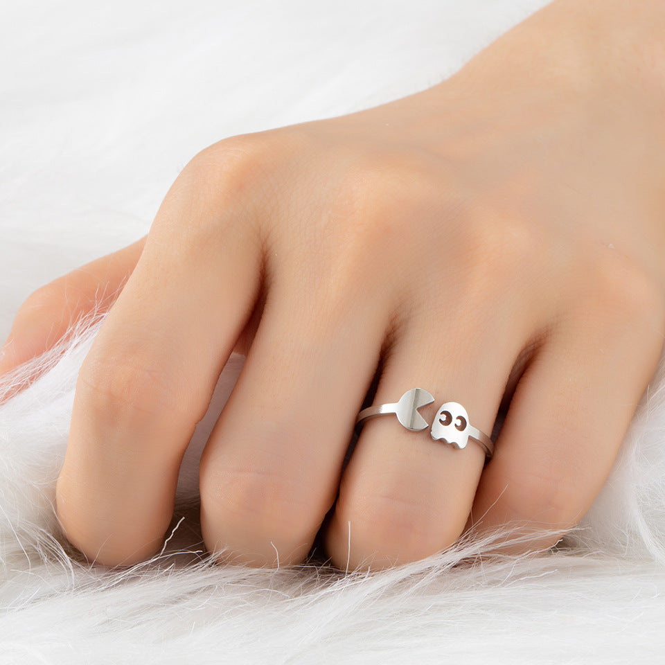 Fashion Minimalist Stainless Steel Open Ring Set