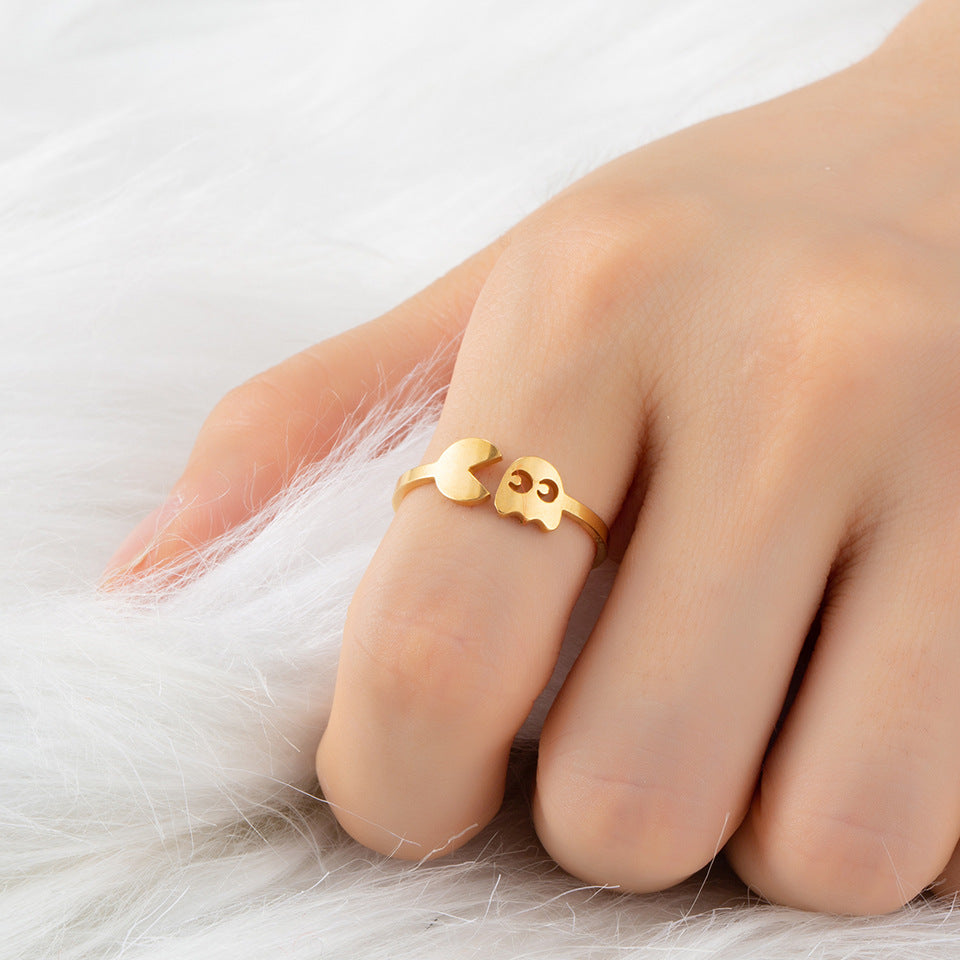 Fashion Minimalist Stainless Steel Open Ring Set