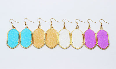 Phnom Penh Fluorescent Acrylic Geometric Drop Earrings