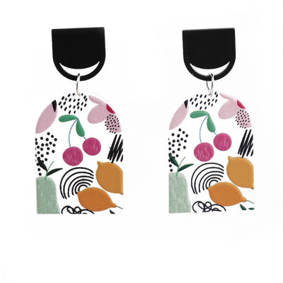 Fashion Geometric Resin Acrylic Plant Earrings