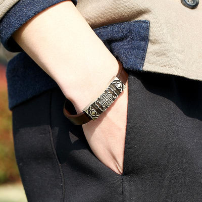 Vintage Leather Bracelet for Couples - Simple Unisex Jewelry