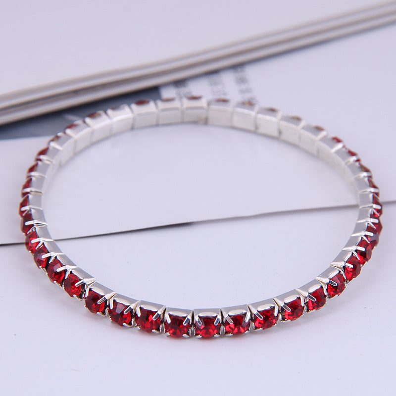 Fashion Minimalist Single Row Rhinestone Bracelet