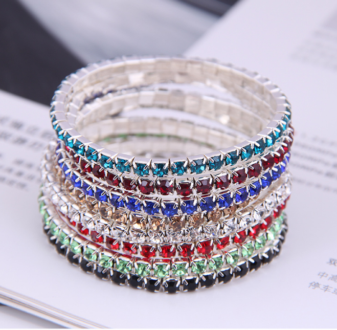 Fashion Minimalist Single Row Rhinestone Bracelet