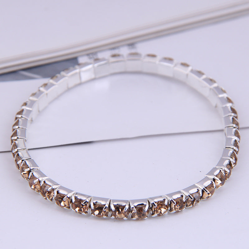Fashion Minimalist Single Row Rhinestone Bracelet