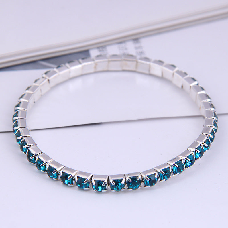 Fashion Minimalist Single Row Rhinestone Bracelet
