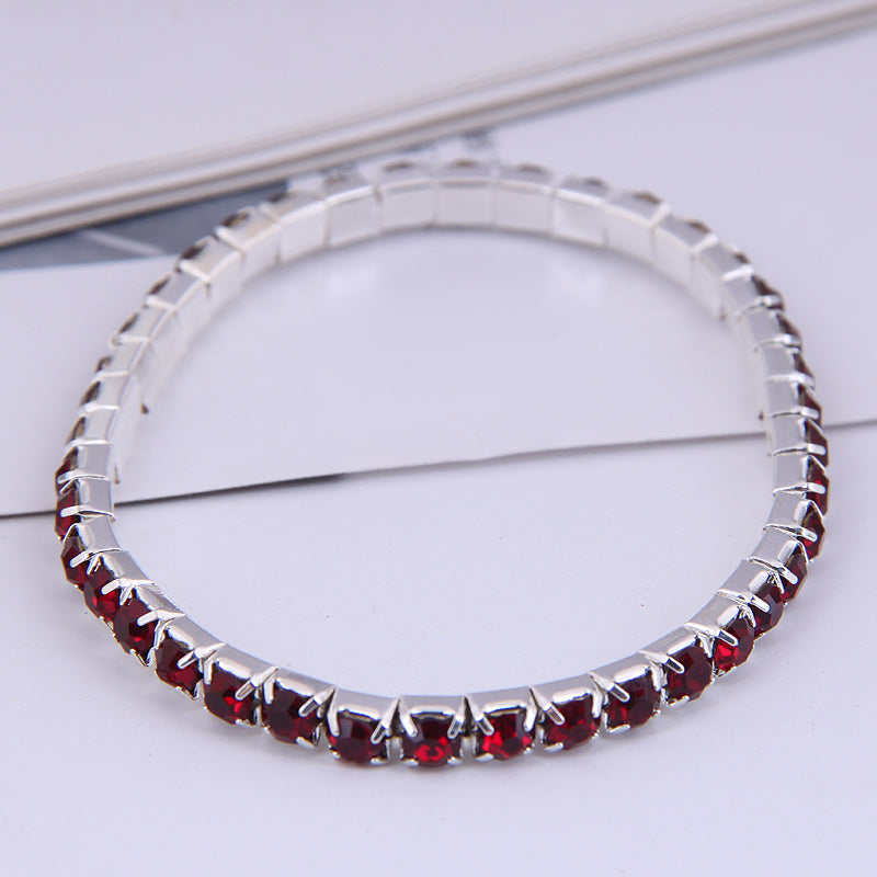 Fashion Minimalist Single Row Rhinestone Bracelet
