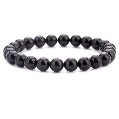 Fashion Round Natural Stone & Lava Rock Beaded Bracelet 8mm