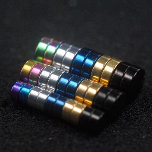 Fashion Black Magnetic Round Stainless Steel Earrings - No Piercing Required