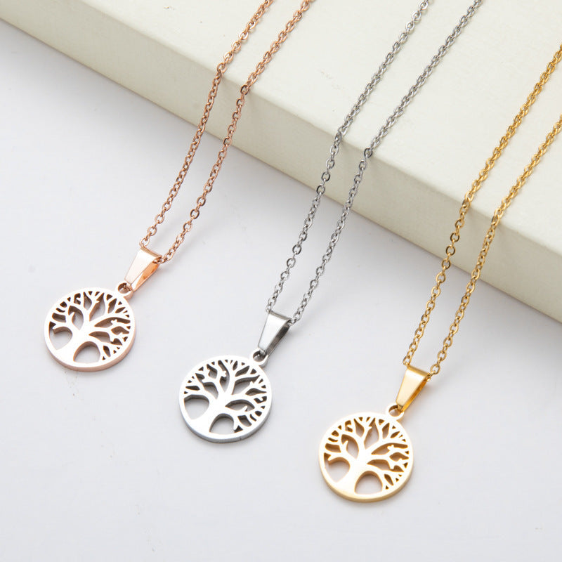 Fashion Tree of Life Stainless Steel Pendant Necklace