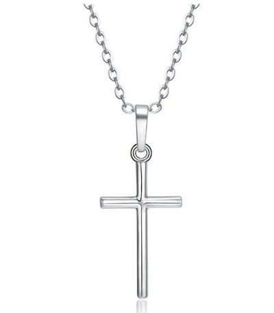 Fashion Hip Hop Cross Pendant Necklace with Rhinestones
