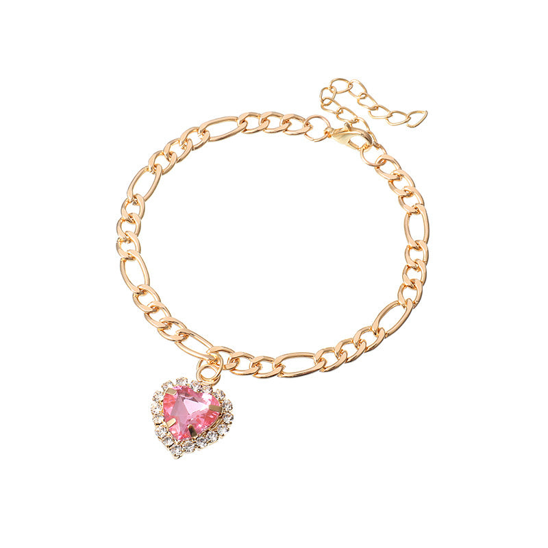 Fashion Simple Heart Zirconia Bracelet