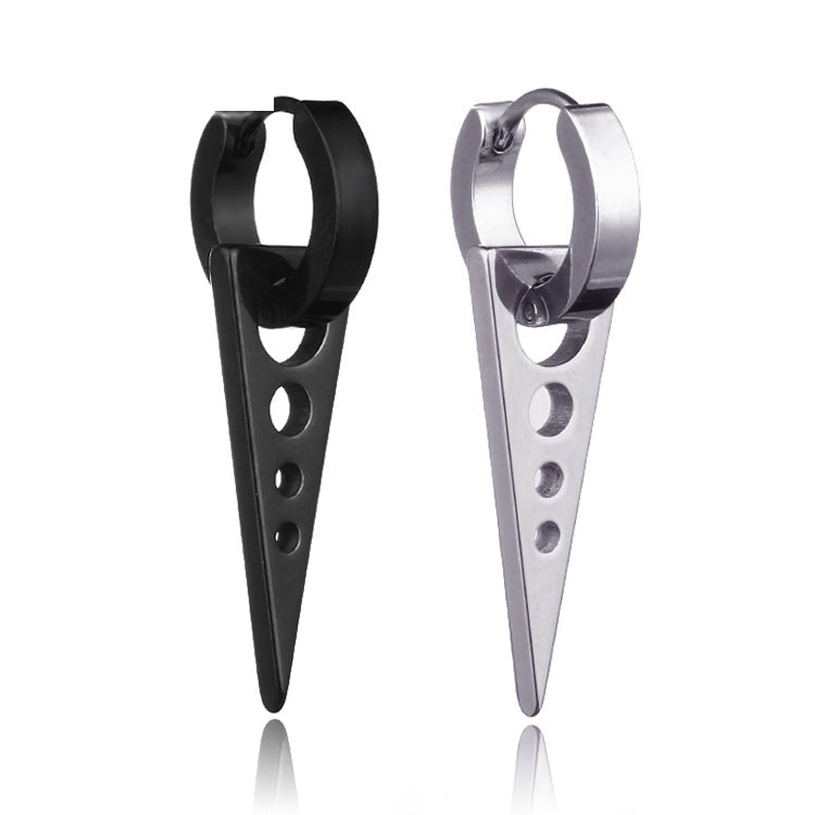 Fashion Geometric Titanium Steel Triangle Ear Clip