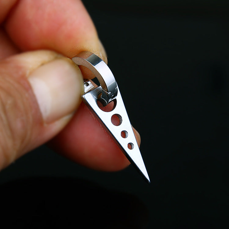 Fashion Geometric Titanium Steel Triangle Ear Clip