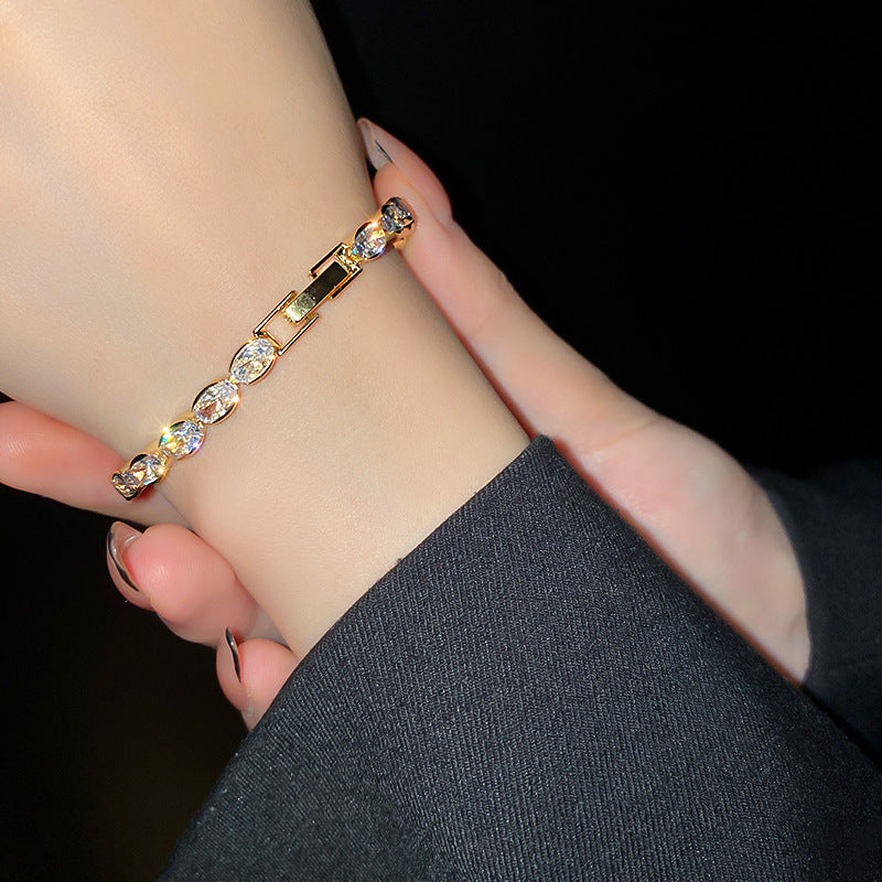 Fashion Geometric Zircon Alloy Bracelet for Women