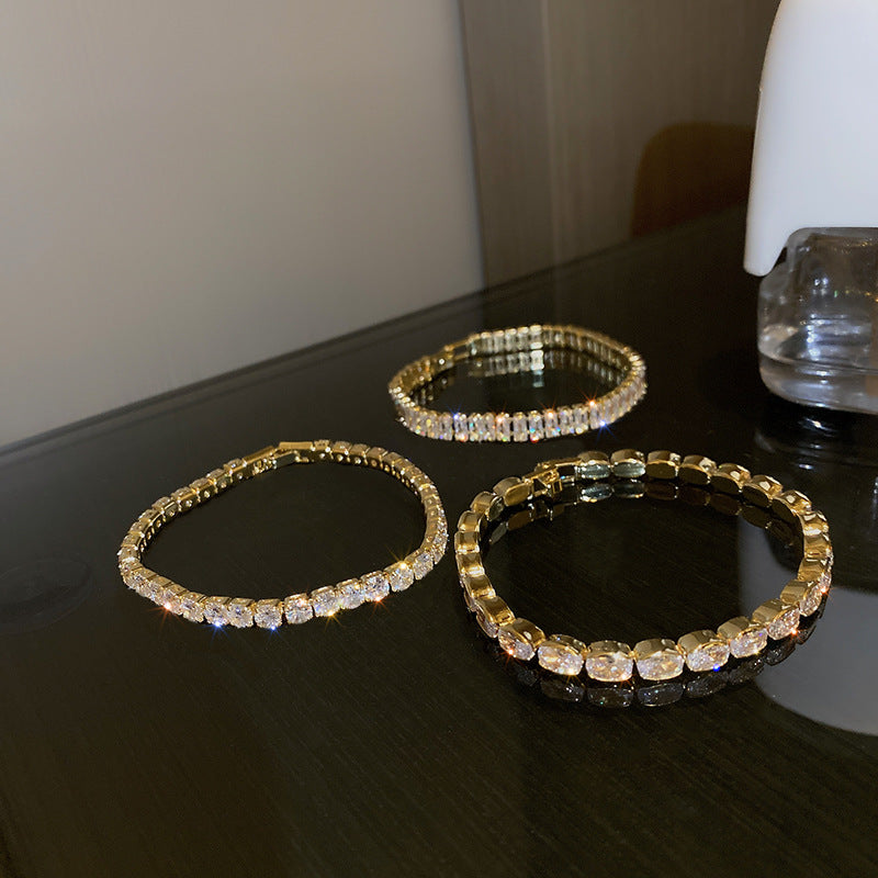 Fashion Geometric Zircon Alloy Bracelet for Women