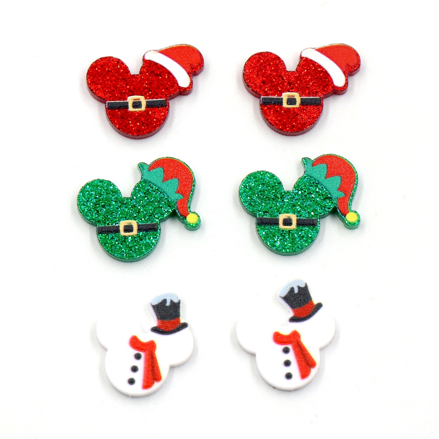 Acrylic Snowman Christmas Hat Earrings for Women
