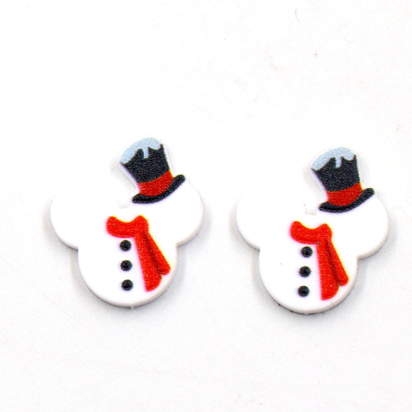 Acrylic Snowman Christmas Hat Earrings for Women