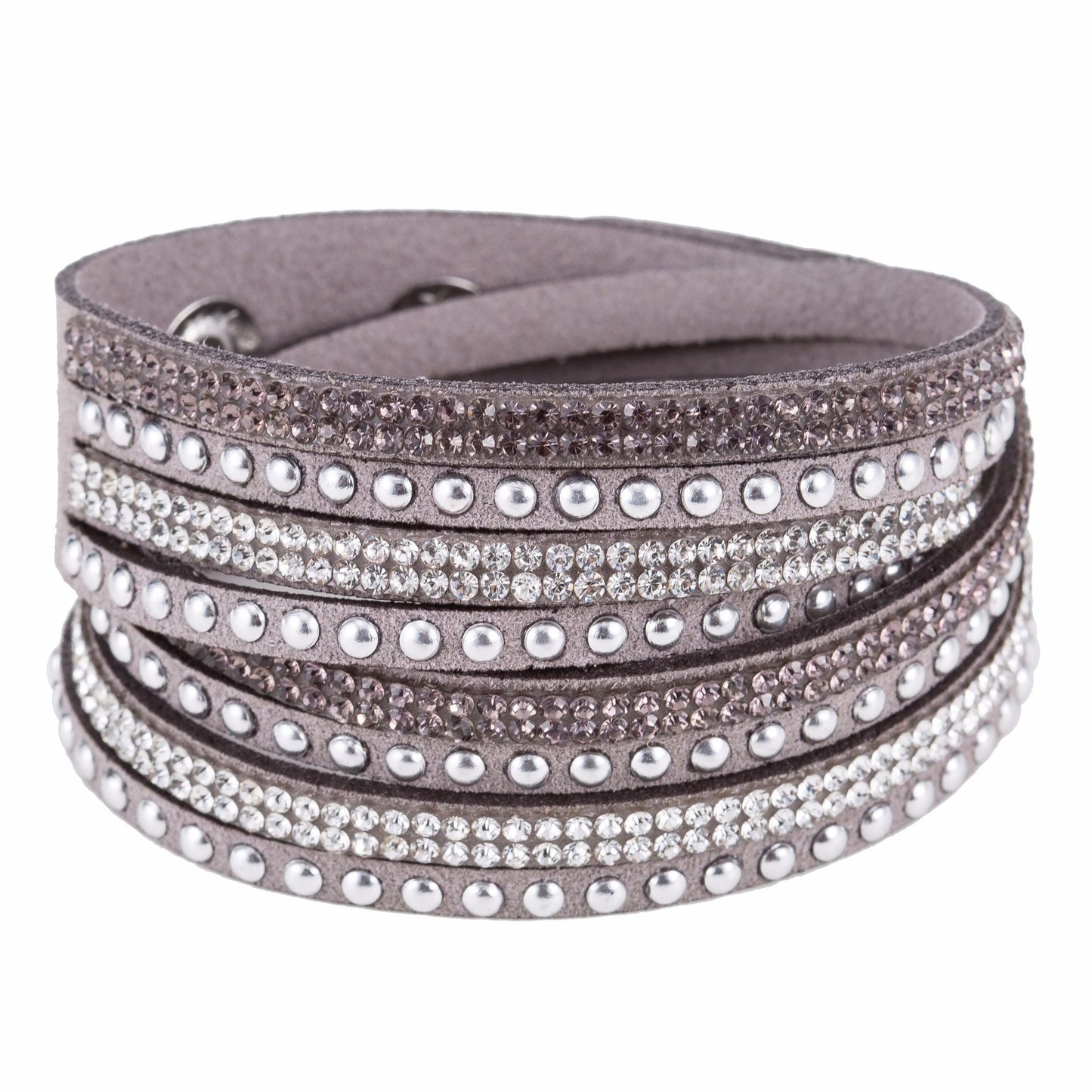 Fashion Flannel Gemstone Inlay Women's Bracelet with Rhinestone Detailing