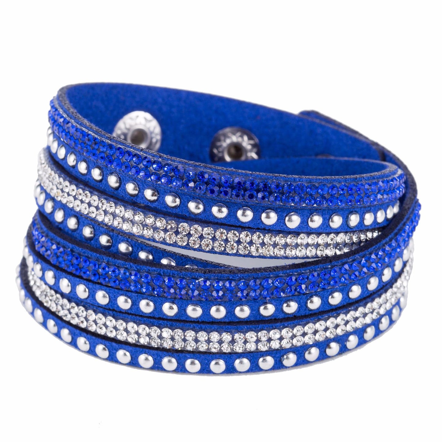 Fashion Flannel Gemstone Inlay Women's Bracelet with Rhinestone Detailing