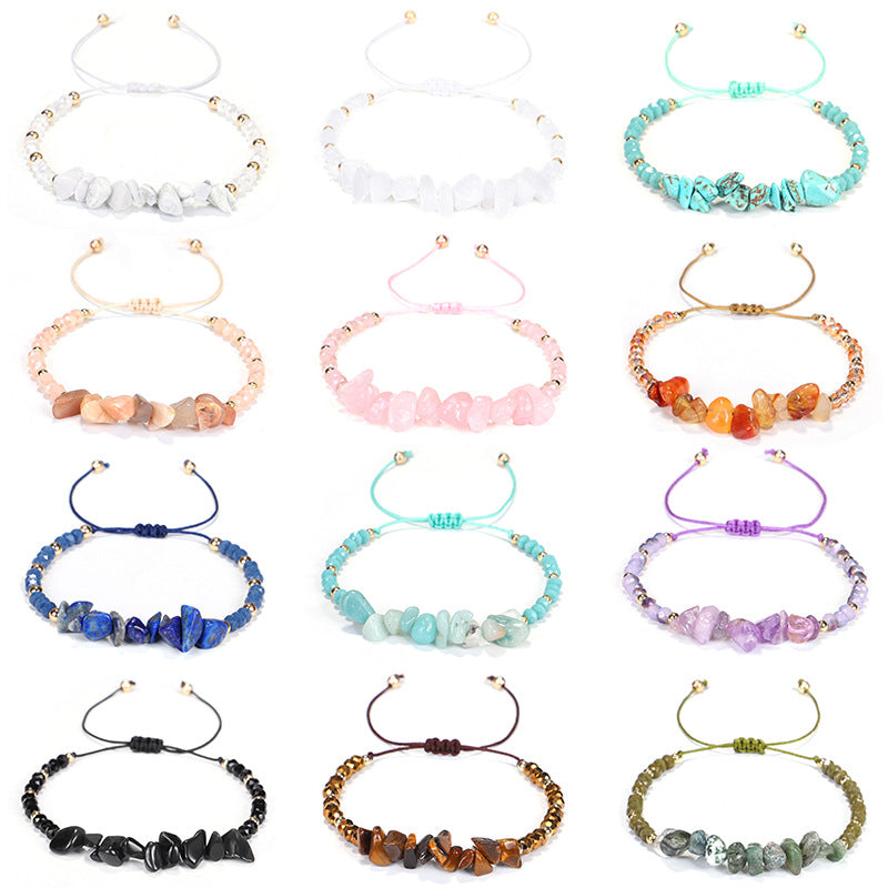 Bohemian Handmade Natural Stone Beaded Bracelet for Women