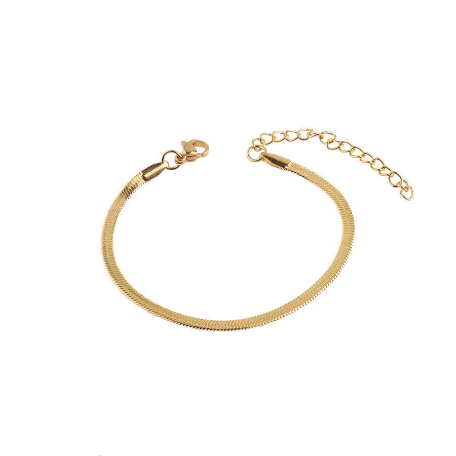 Solid Color Stainless Steel Snake Chain Bracelet