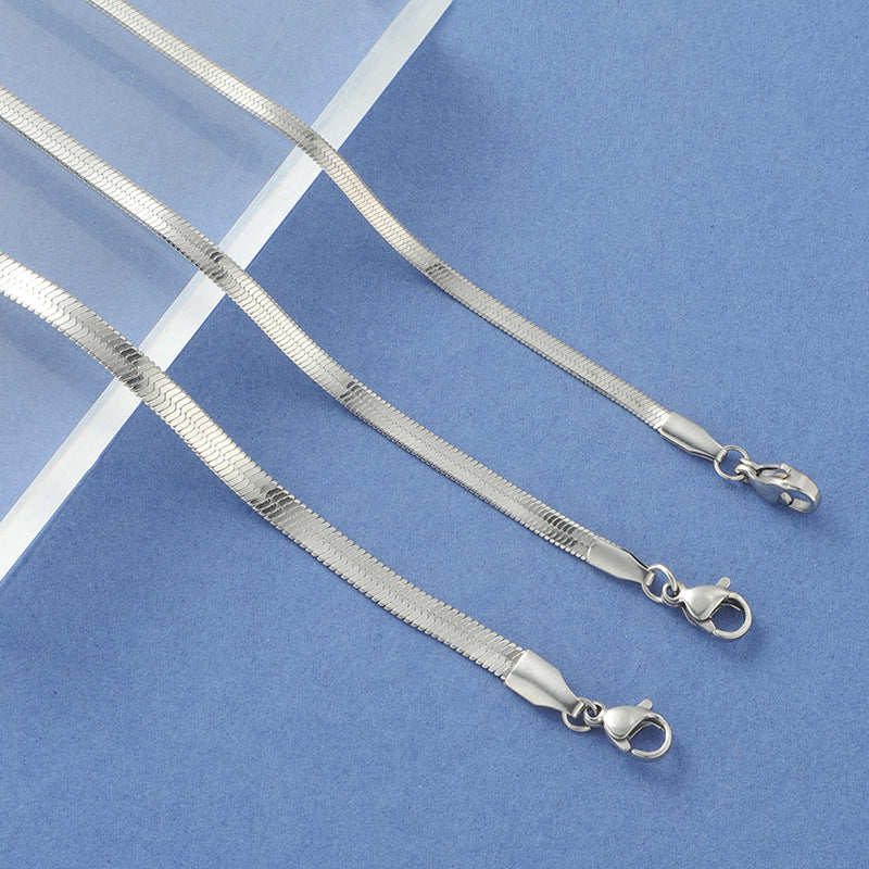 Solid Color Stainless Steel Snake Chain Bracelet
