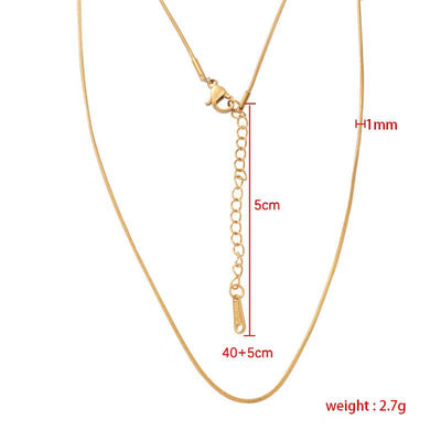 Fashion Minimalist Stainless Steel Snake Chain Necklace