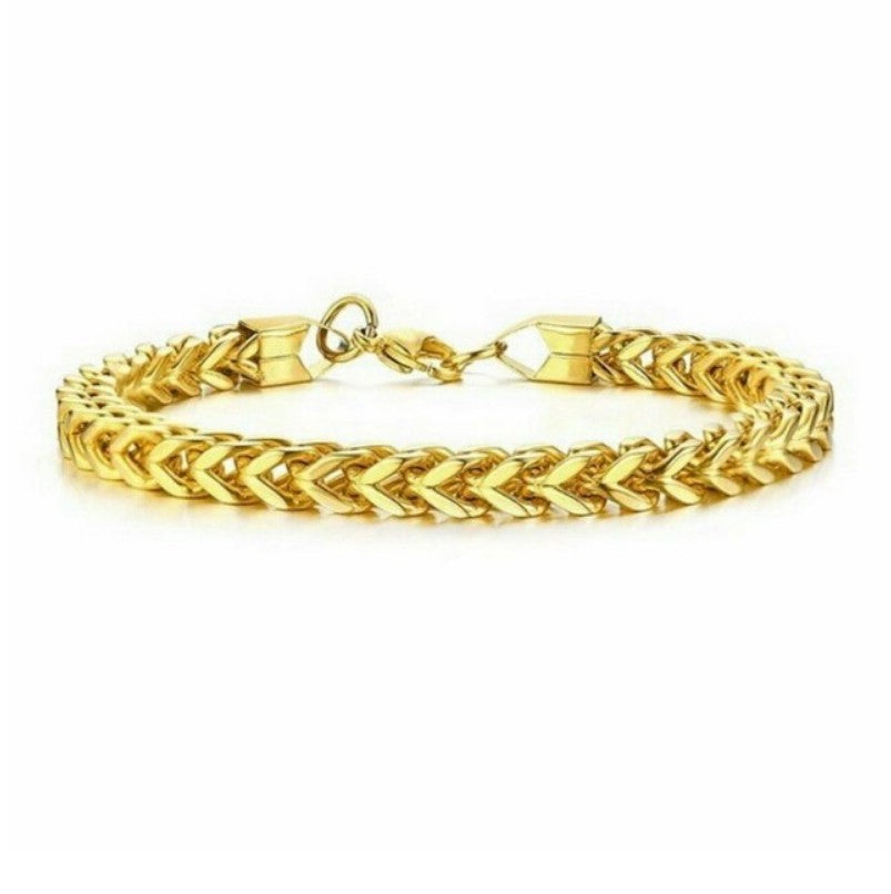 Fashion Titanium Steel Chain Bracelet - Three Colors Available