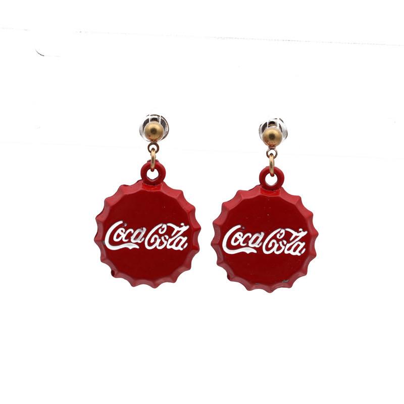 Fashion Spray Paint Bottle Cap Cartoon Earrings NHYL155114