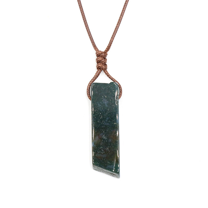 Amethyst and Red Agate Irregular Gemstone Pendant Necklace