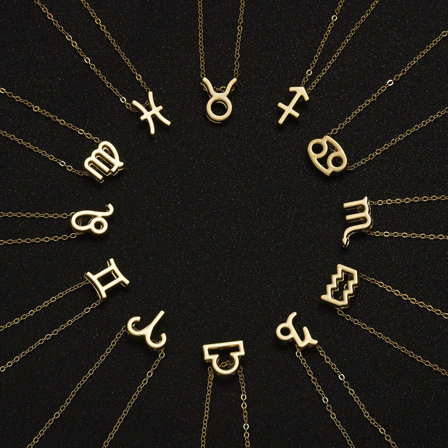 Starry Sky Zodiac Constellation Pendant Necklace