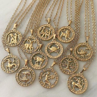 Zodiac Symbol Necklace for Men and Women - Constellation Pendant Gift Chain