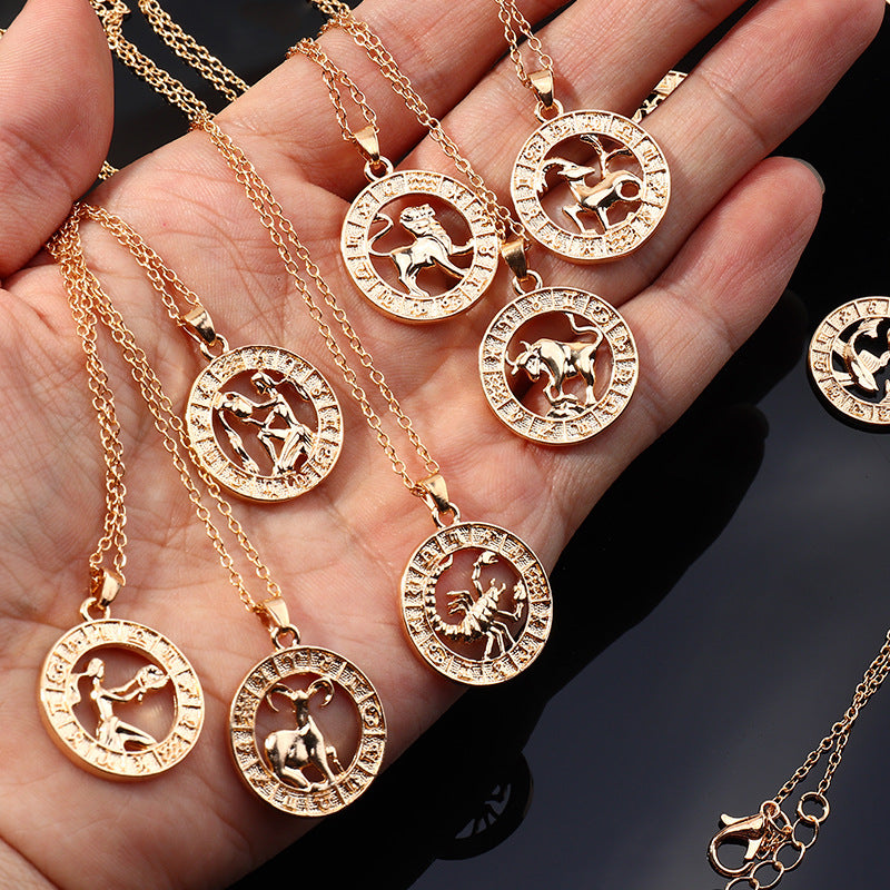 Zodiac Symbol Necklace for Men and Women - Constellation Pendant Gift Chain