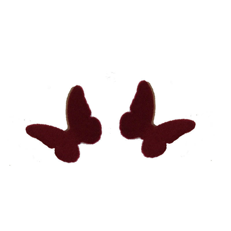 Fashion Wine Red Geometric Vintage Earrings with S925 Silver Needle