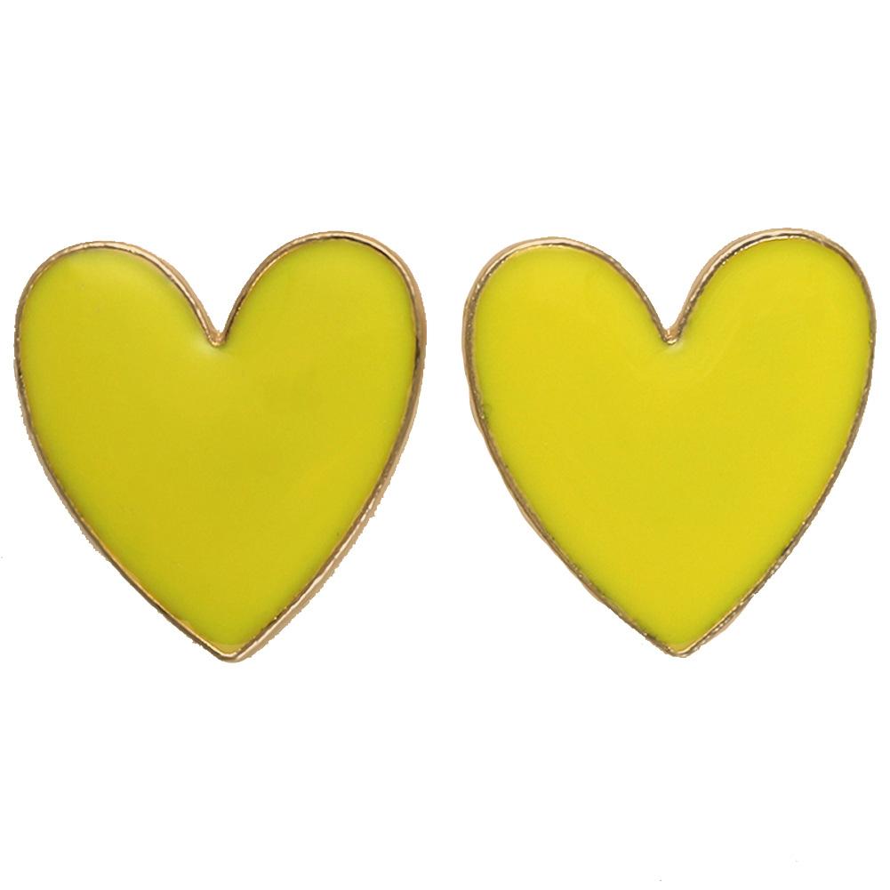 Fashion Women Multicolor Alloy Heart Drop Earrings