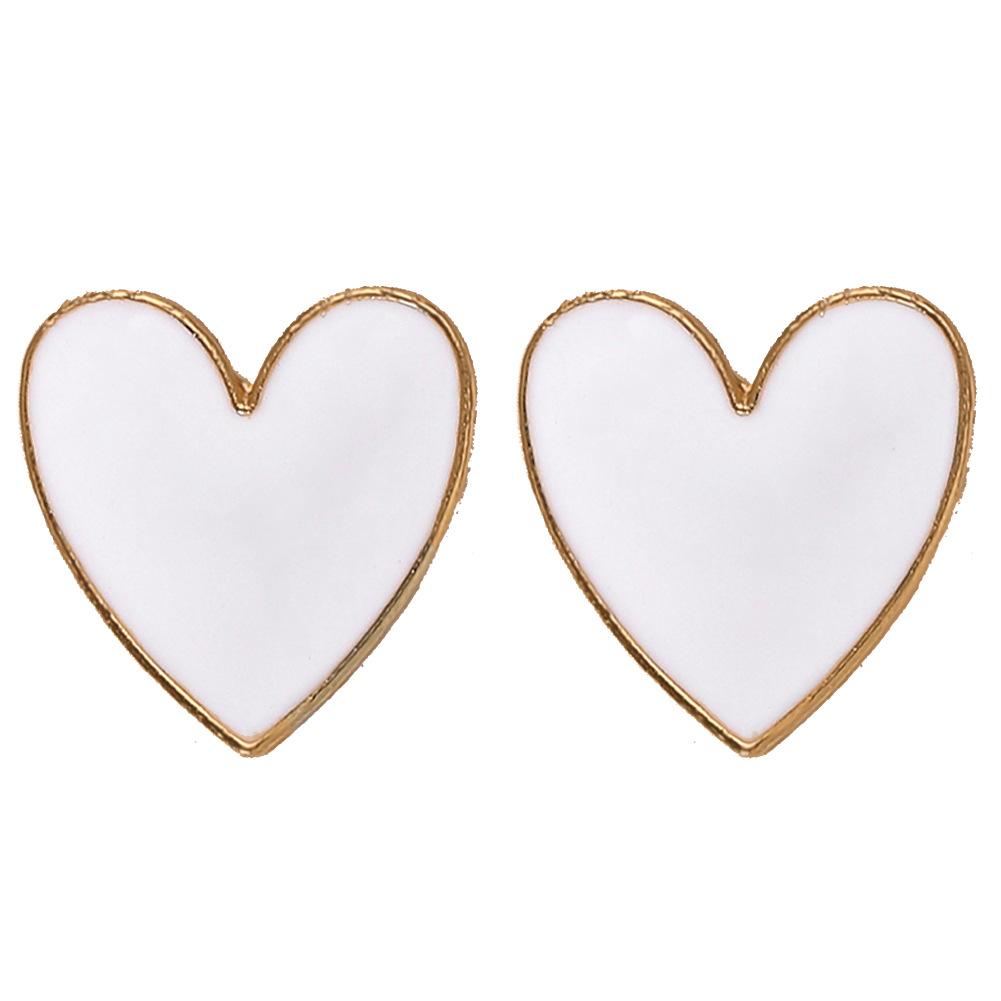 Fashion Women Multicolor Alloy Heart Drop Earrings