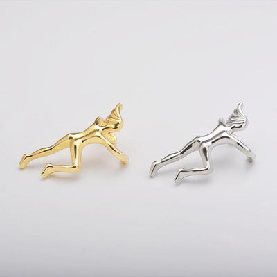 Fashion Women Athlete Ear Cuff Clip Earrings - Alloy Portrait Design, Non-Pierced