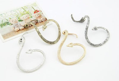 Snake Shaped Ear Cuff Clip Earrings for Women - Vintage Alloy Wrap Design