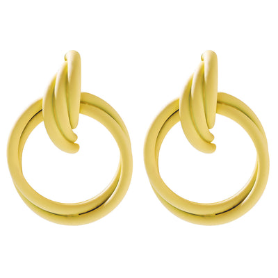 Fashionable Candy Color Metal Star and Heart Drop Earrings