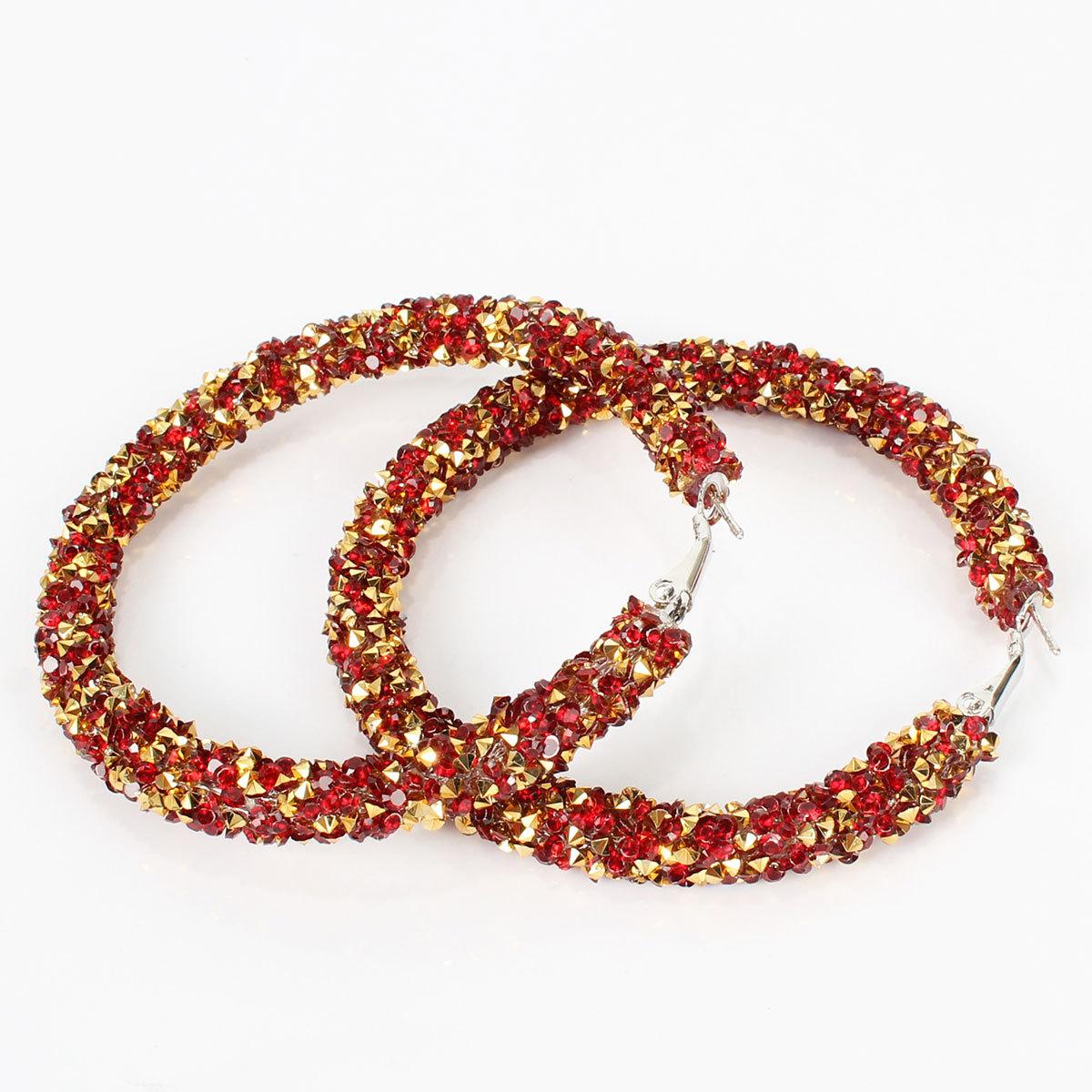 Fashionable Rhinestone Alloy Statement Earrings