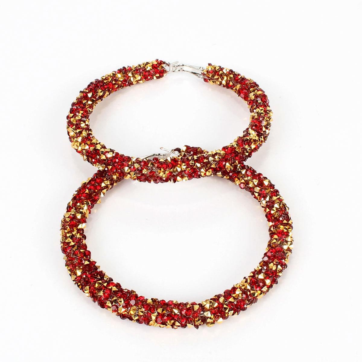 Fashionable Rhinestone Alloy Statement Earrings