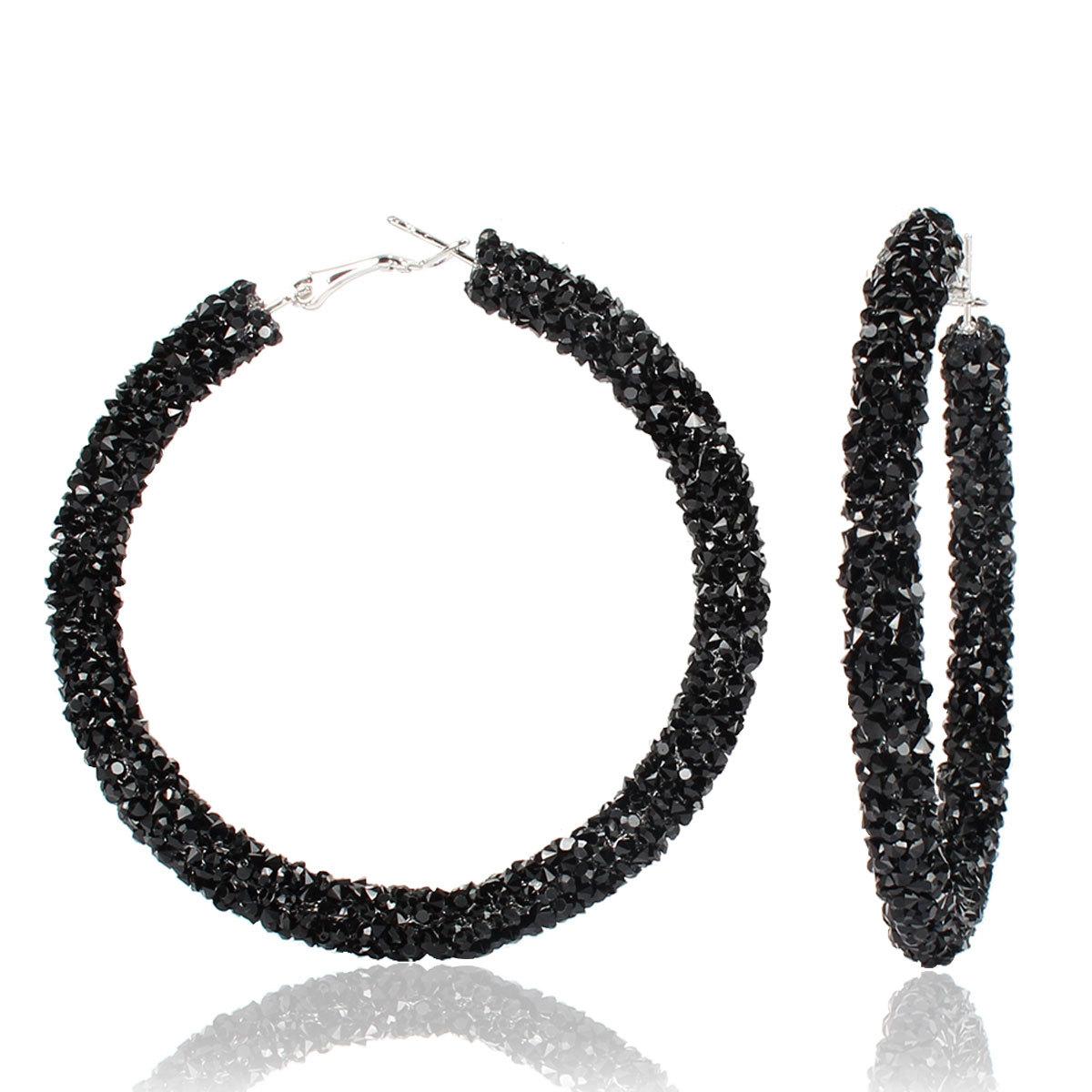 Fashionable Rhinestone Alloy Statement Earrings