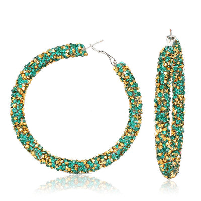 Fashionable Rhinestone Alloy Statement Earrings