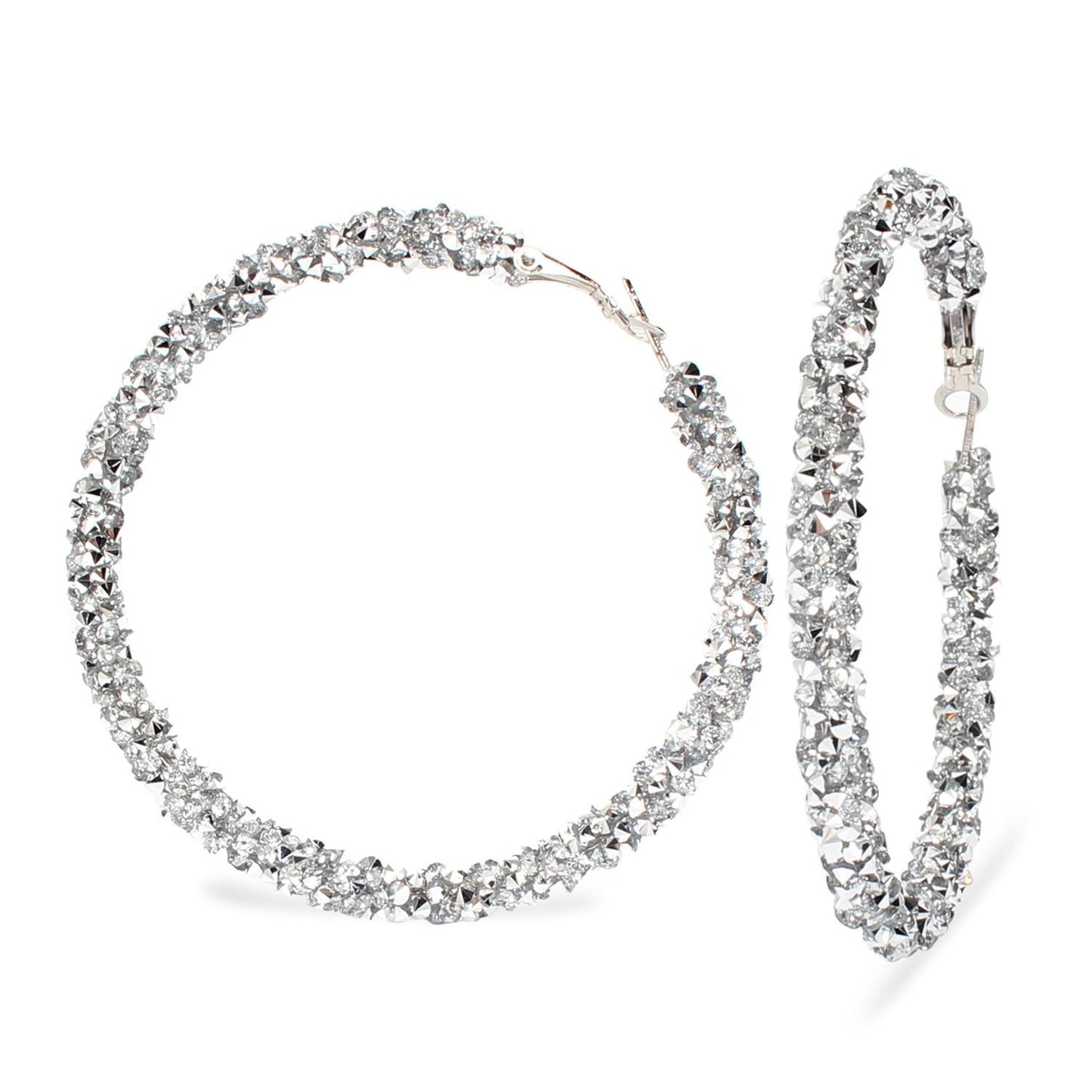 Fashionable Rhinestone Alloy Statement Earrings