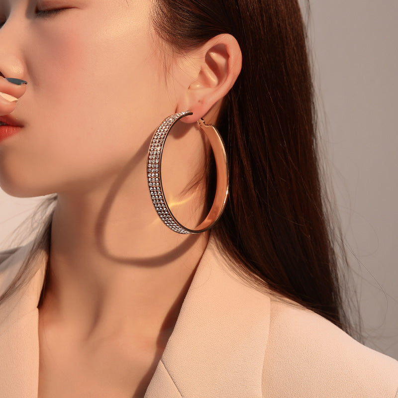 Gradient Crystal Full Diamond Earrings for Women