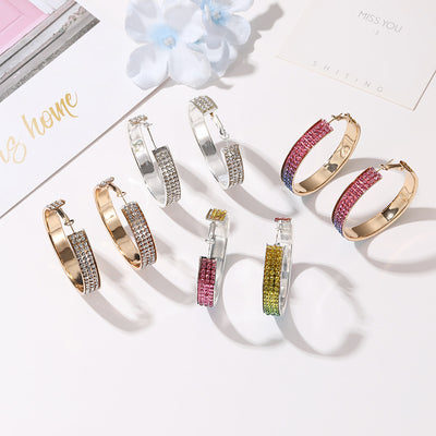 Gradient Crystal Full Diamond Earrings for Women