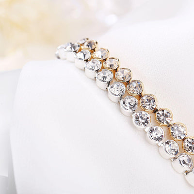 Austrian Crystal Silver Plated Rhinestone Bracelet for Women