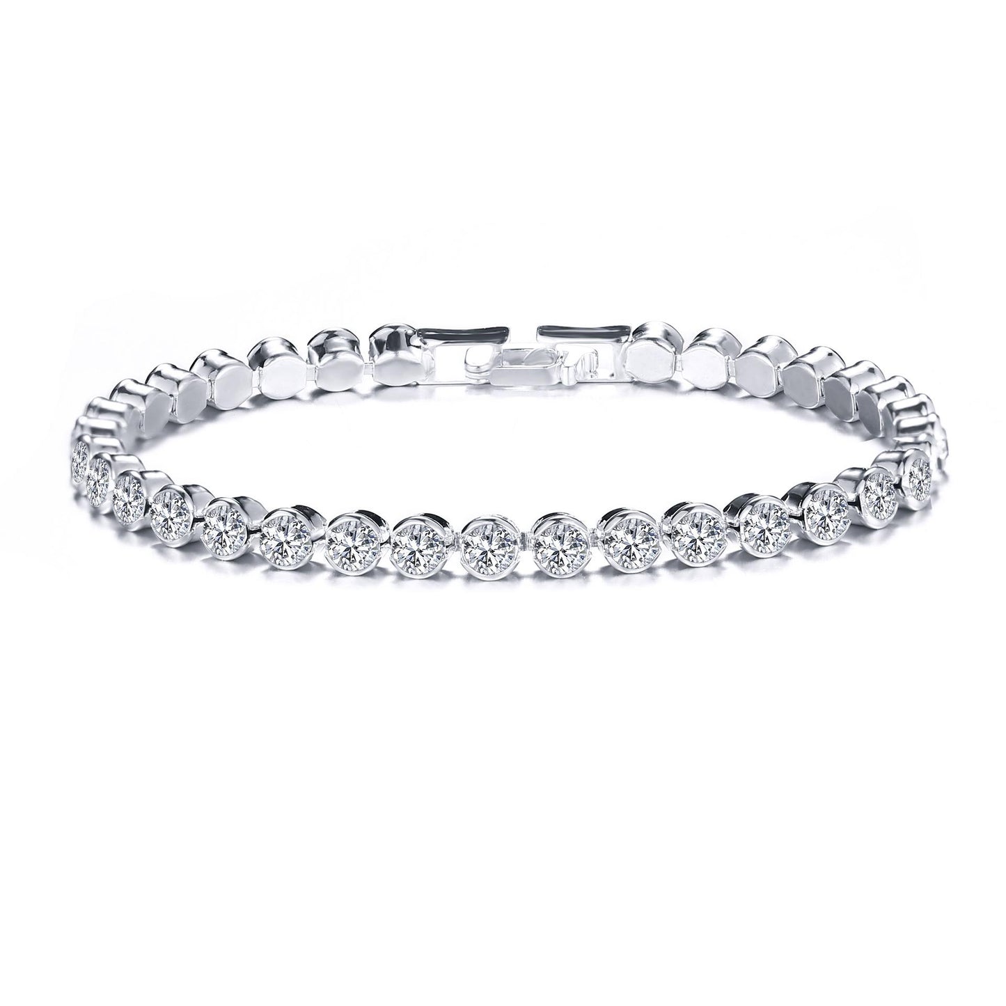 Austrian Crystal Silver Plated Rhinestone Bracelet for Women