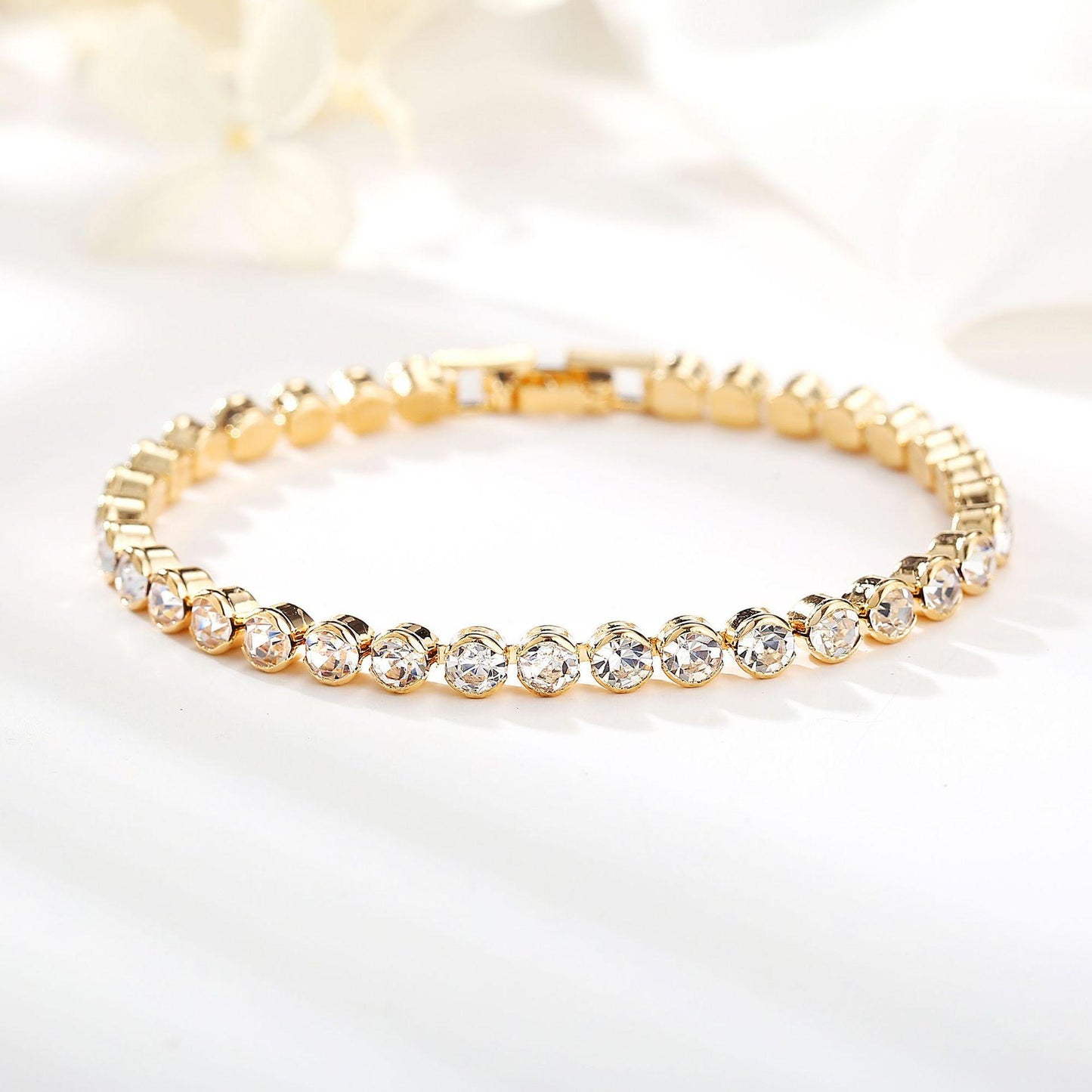 Austrian Crystal Silver Plated Rhinestone Bracelet for Women
