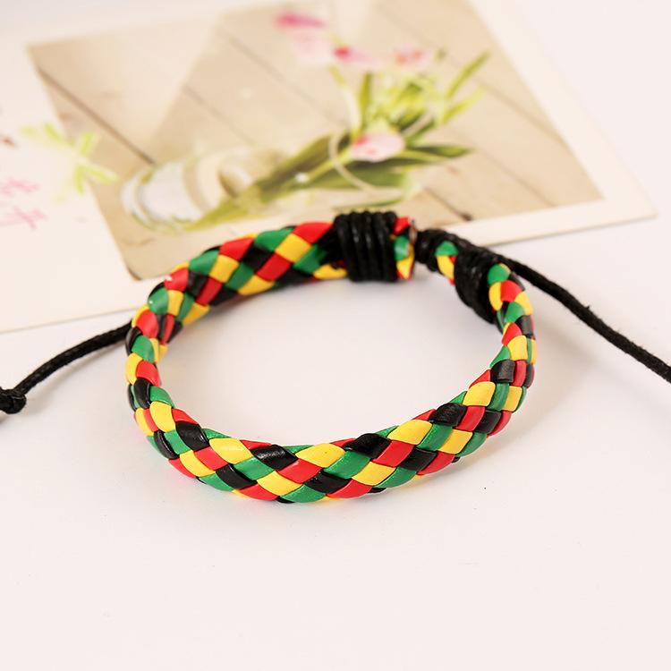 Girls PU Leather Woven Bracelet - Multi Color Fashion Jewelry